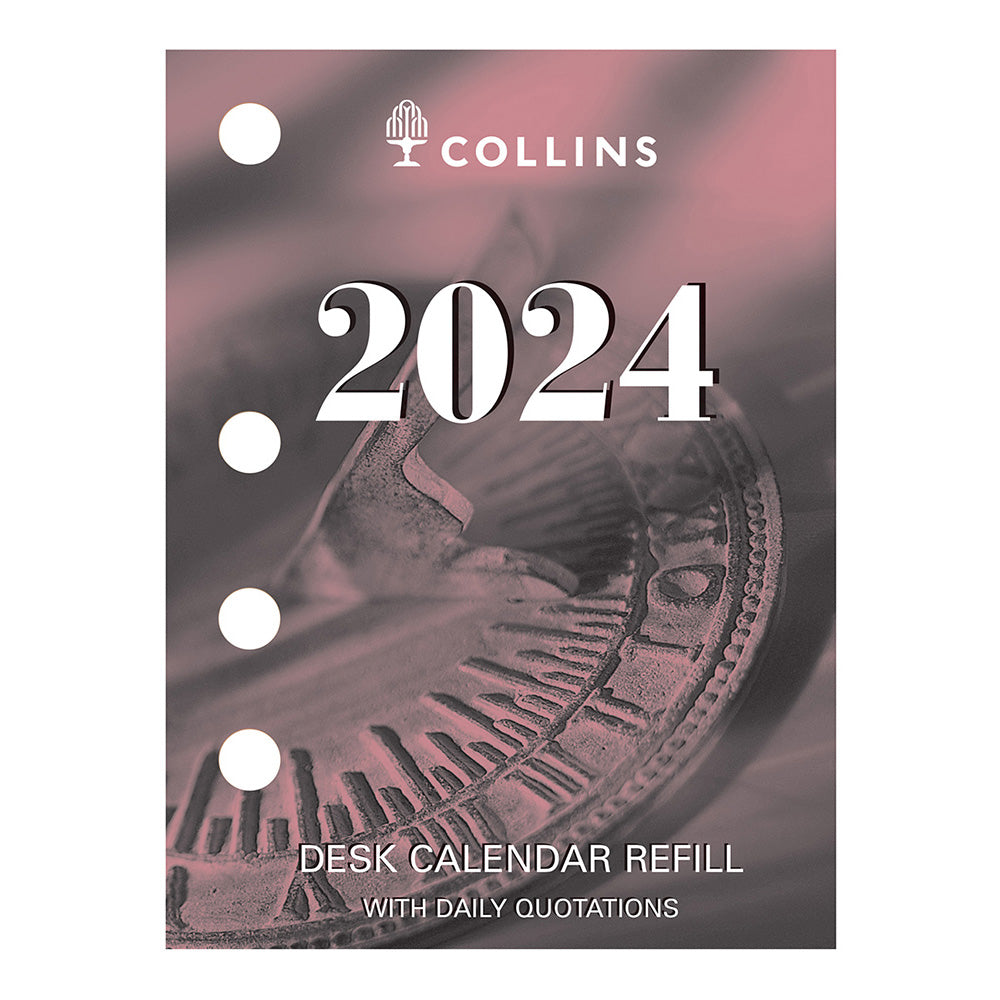 Collins Debden 2024 skrivebordskalender 76x102mm