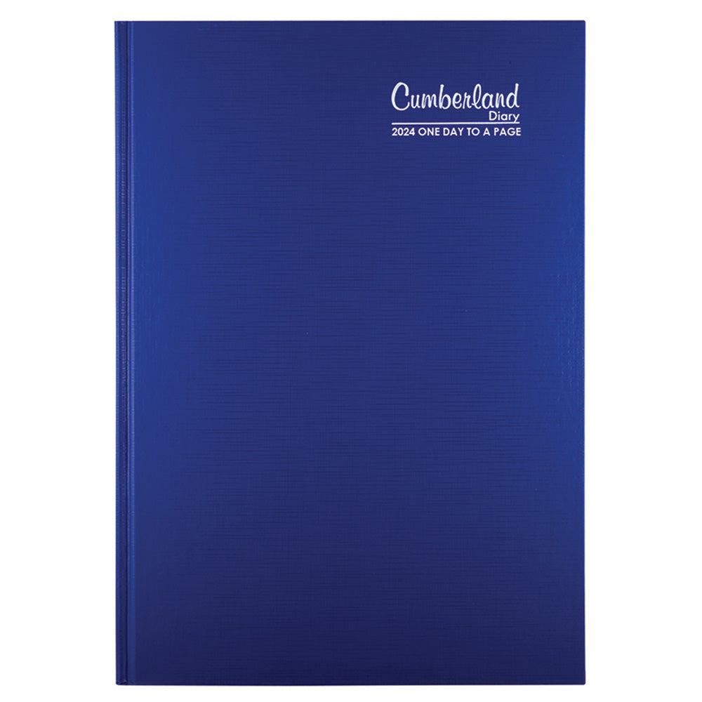 Cumberland Premium Casebound A4 2024 Diary (Blue)