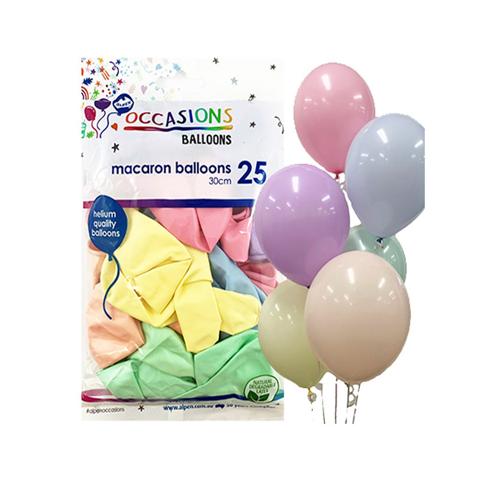 Alphen Macaron Pastellballons 30 cm (25pcs)