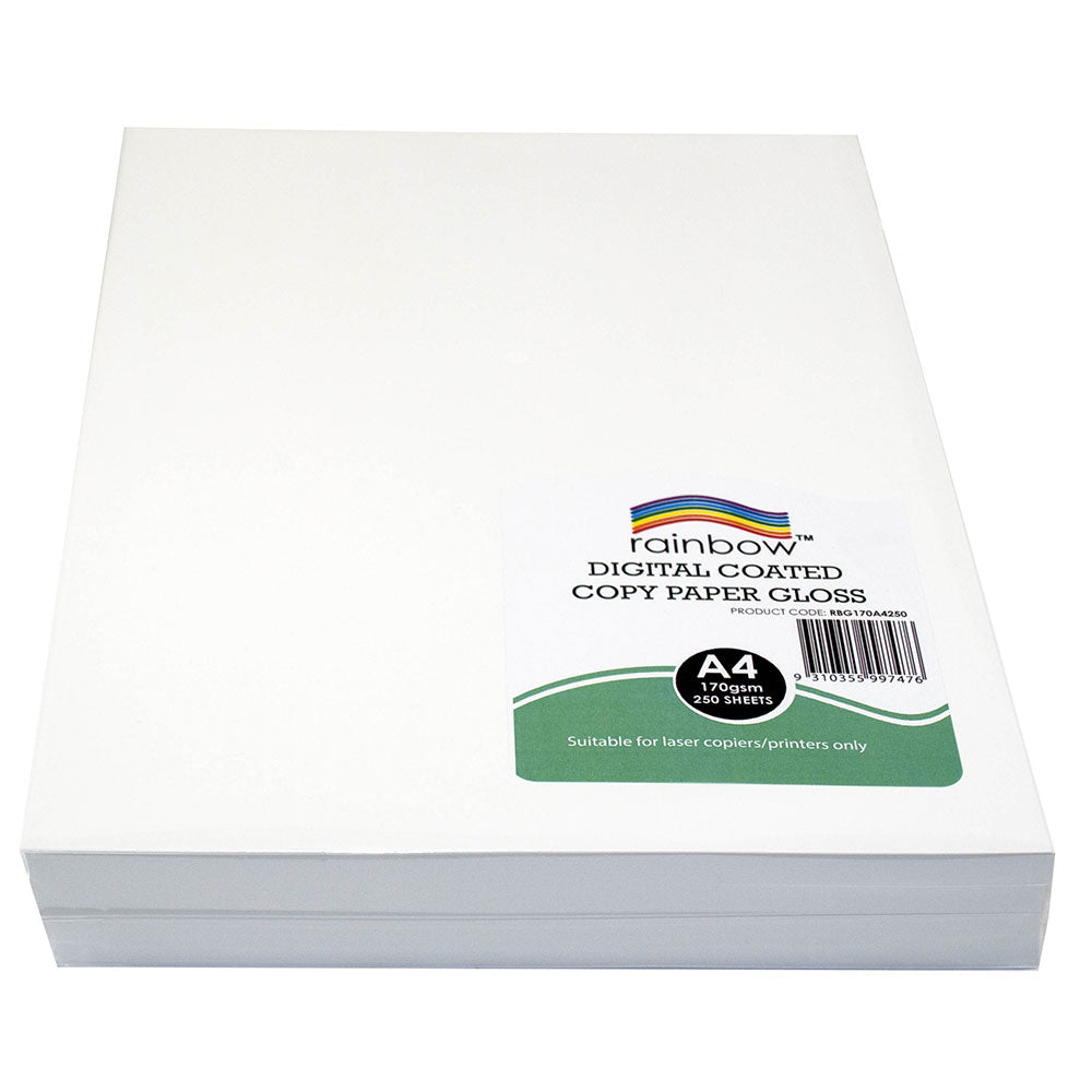 Rainbow A4 Gloss Digital Copy Paper 250pk (branco)