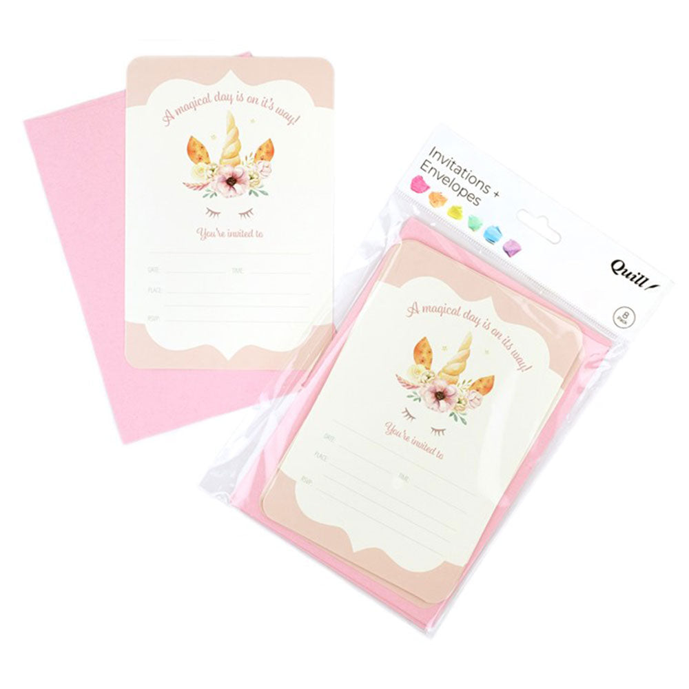 Quill Party Invitation Card＆Envelope 8pk