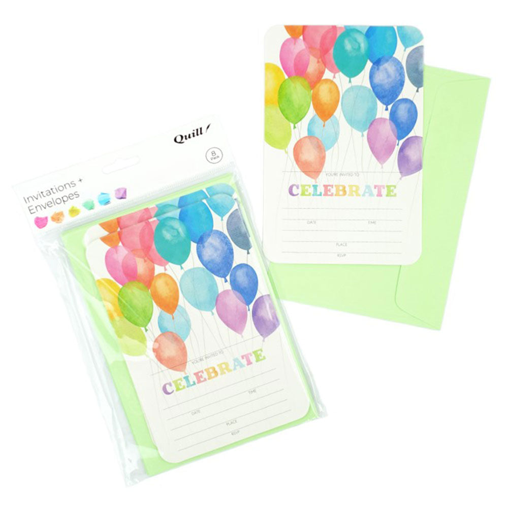 Quill Party Invitation Card＆Envelope 8pk