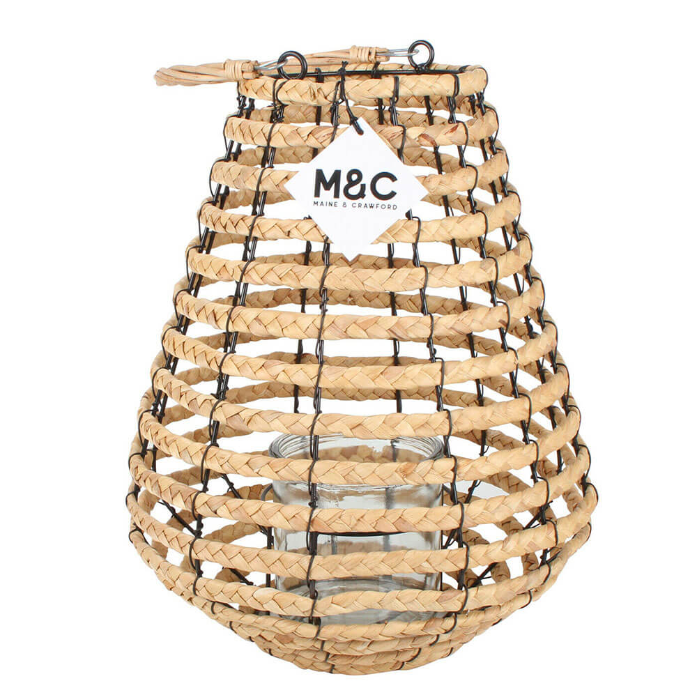 Bella Seagrass Lantern with Wire Frame