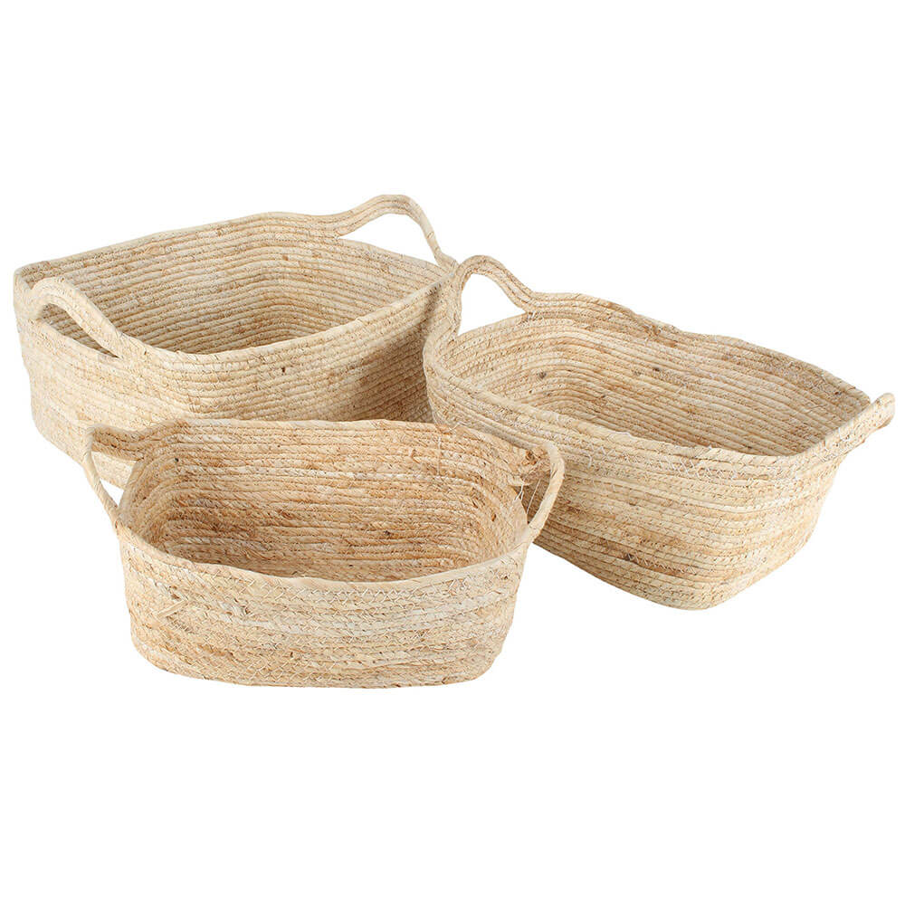 Eve 3pcs Storage Baskets Handles (40x30x18cm)