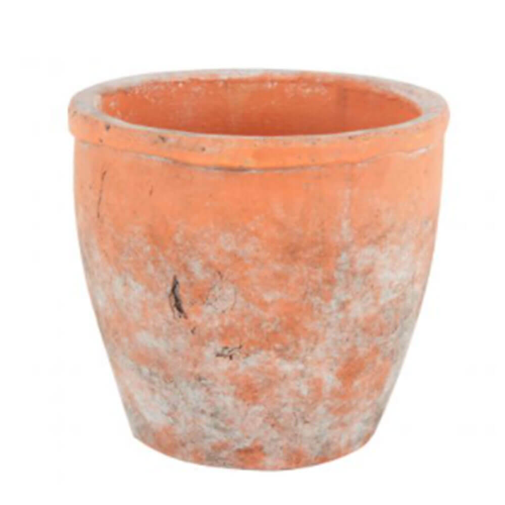 Sersi Antiqued Face Concrete Pot Terrakotta