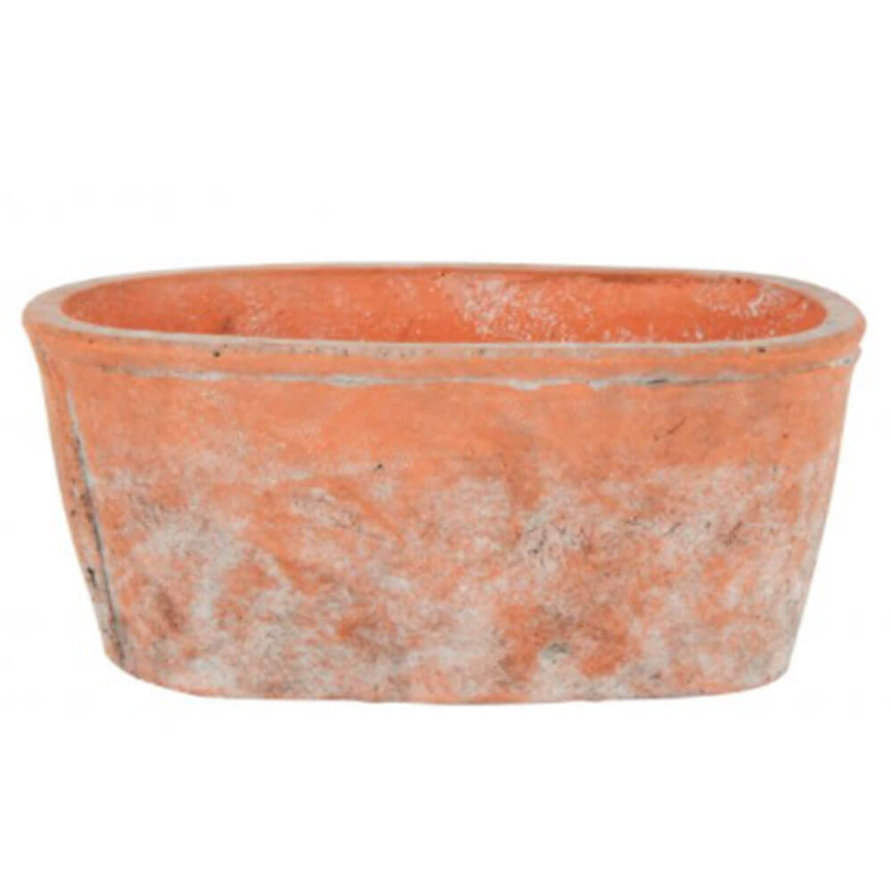 Sersi Antiqued Face Concrete Pot Terrakotta