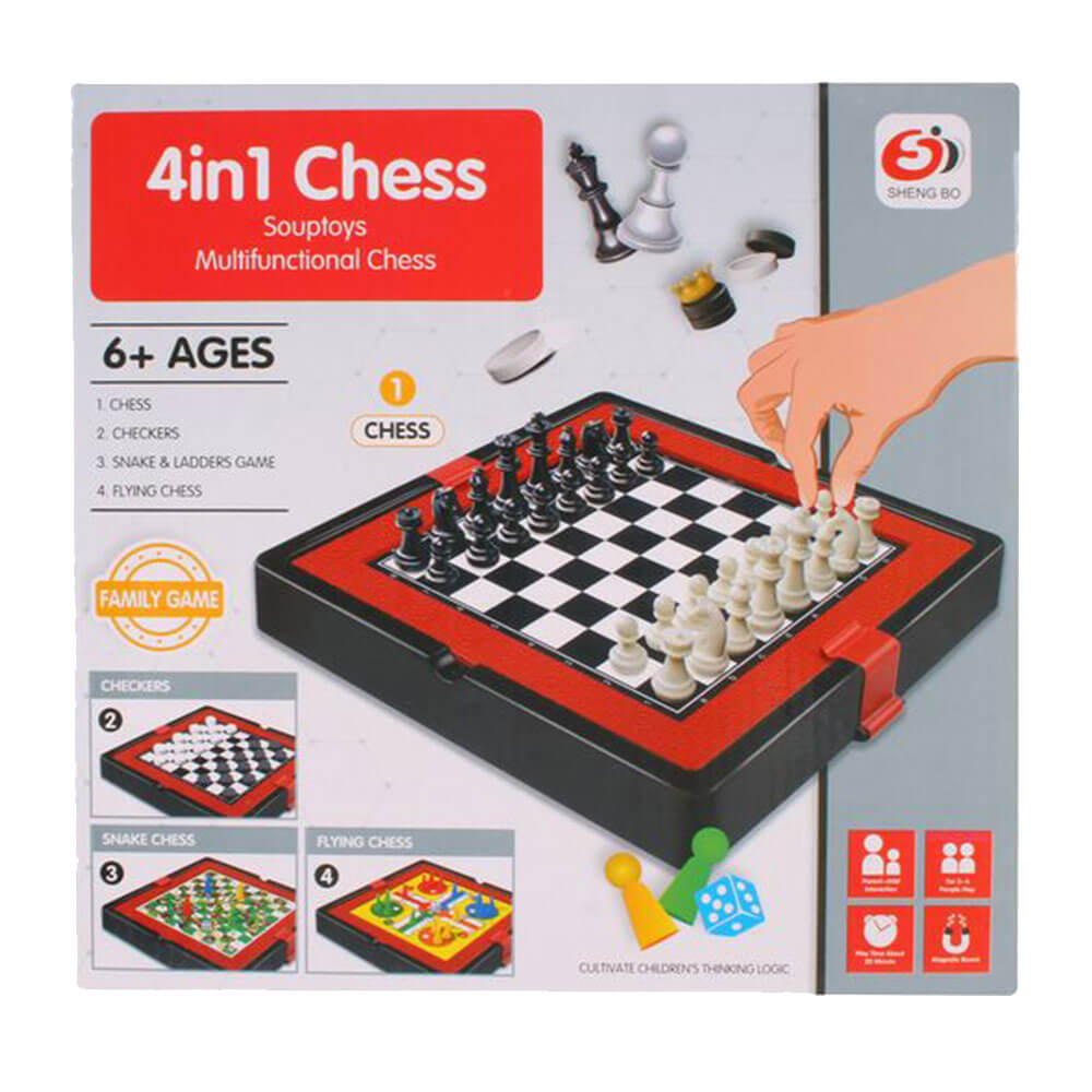 4-in-1 Classic Board Game Set