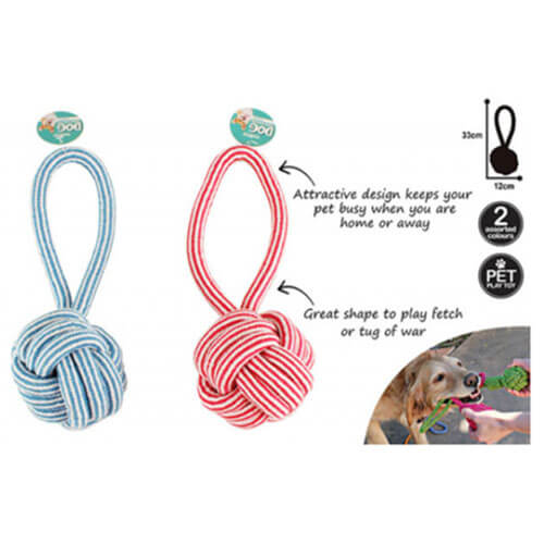 Jumbo Dog Rope Ball with Handle Dog (33x12cm)