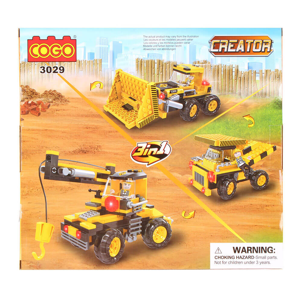 Construction Digger Building Blocks 220pcs (28x26x6cm)