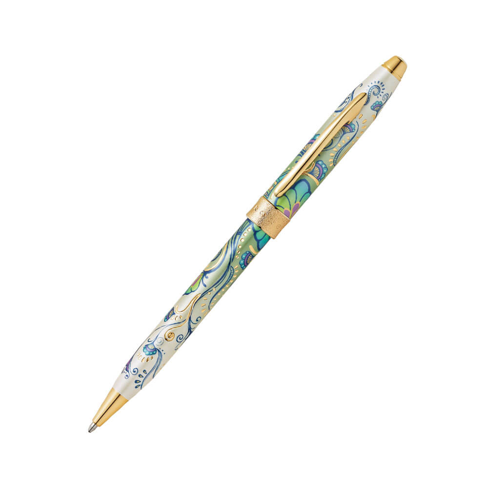 Botanica Green Daylily 23ct Gold Pen chapada