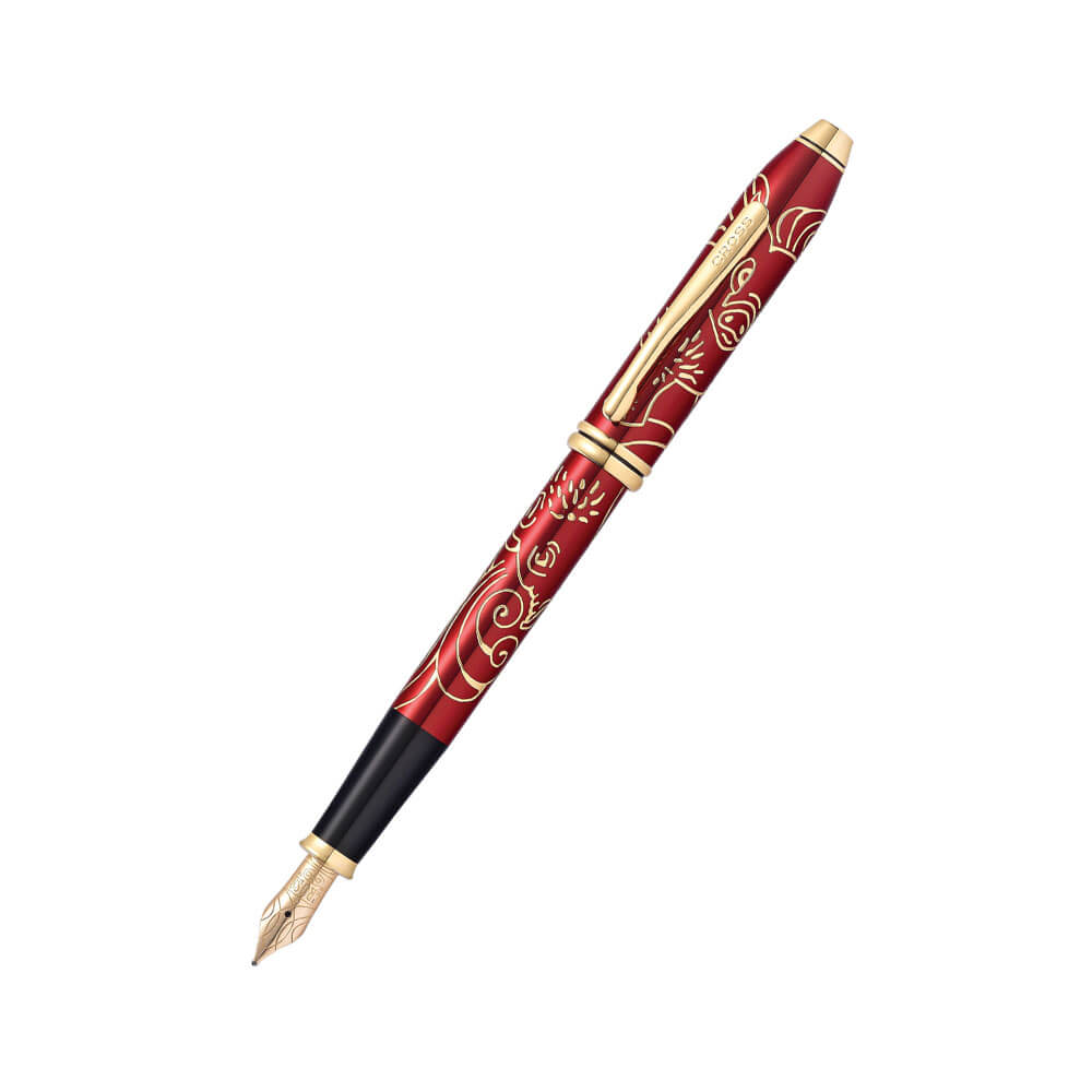 Townsend Anno di Pig 23ct Gold Red Lac Pen