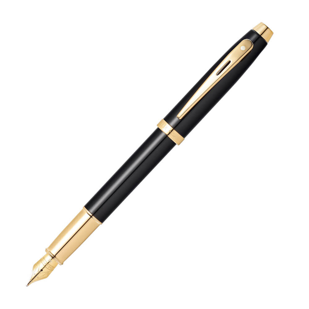 Sheaffer 100 Lacquer noire avec stylo de fontaine en or