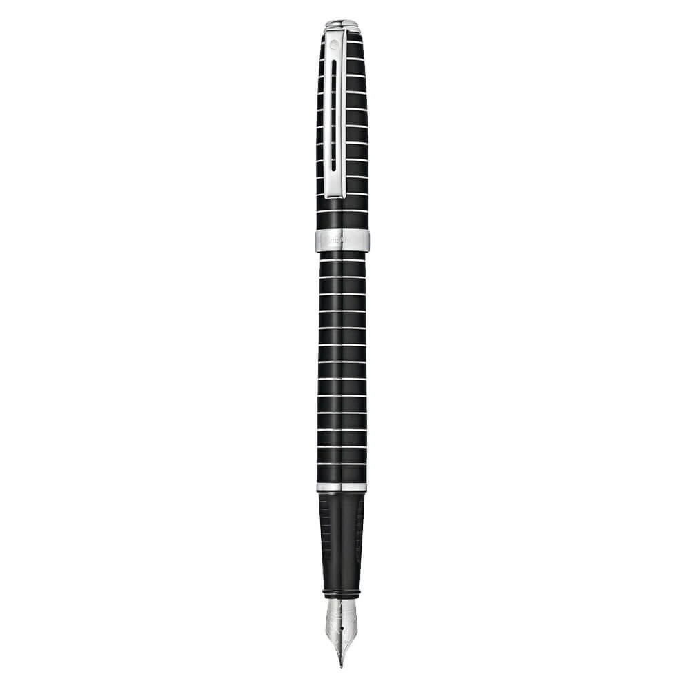 Stylo de fontaine prélude avec des lignes gravées (noir)