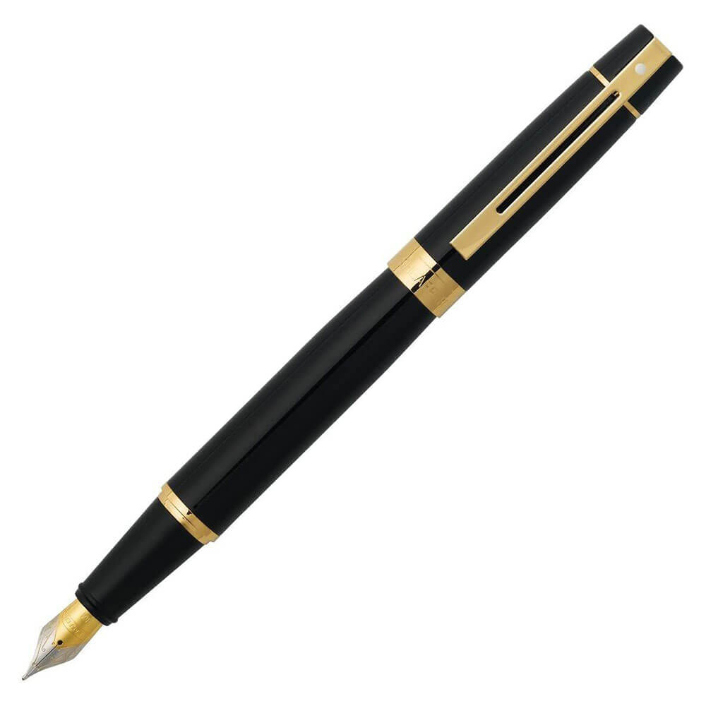 Sheaffer 300 Fine Fountain Pen (blank svart)