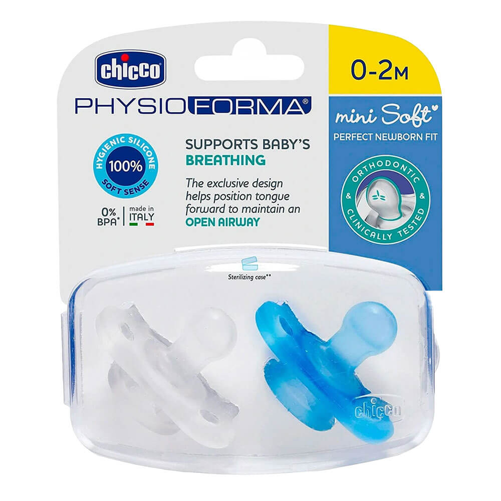 Chicco Nursing Physio Mini Soft Soath Saury 2pcs (azul)