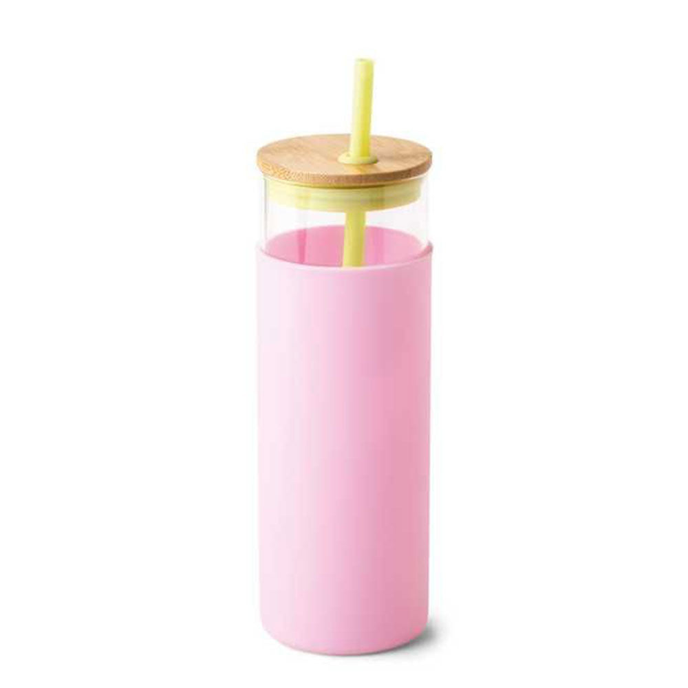 Tumbler with Straw & Bamboo Lid