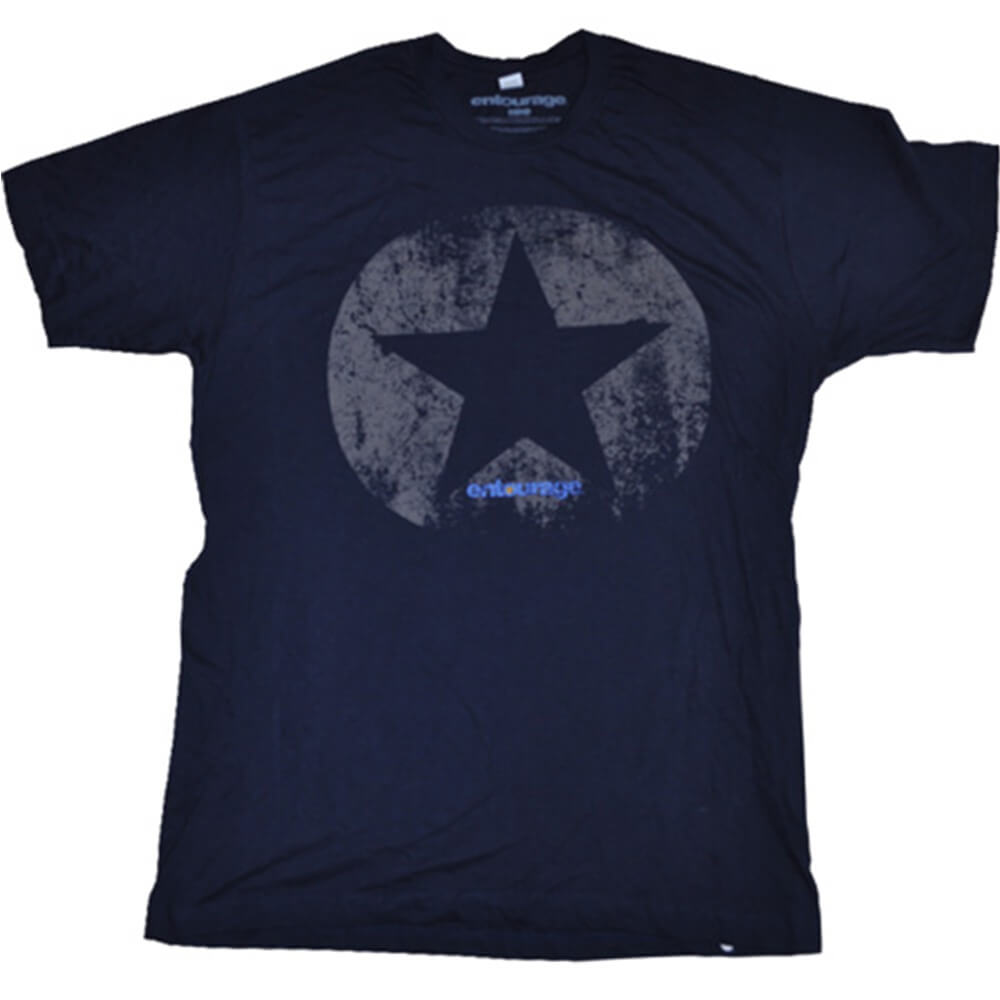 Camiseta masculina da marinha da estrela do entourage