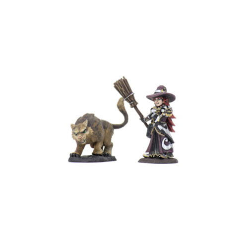 Wardlings Girl Witch & Witch's Cat Pre-Painted Minis