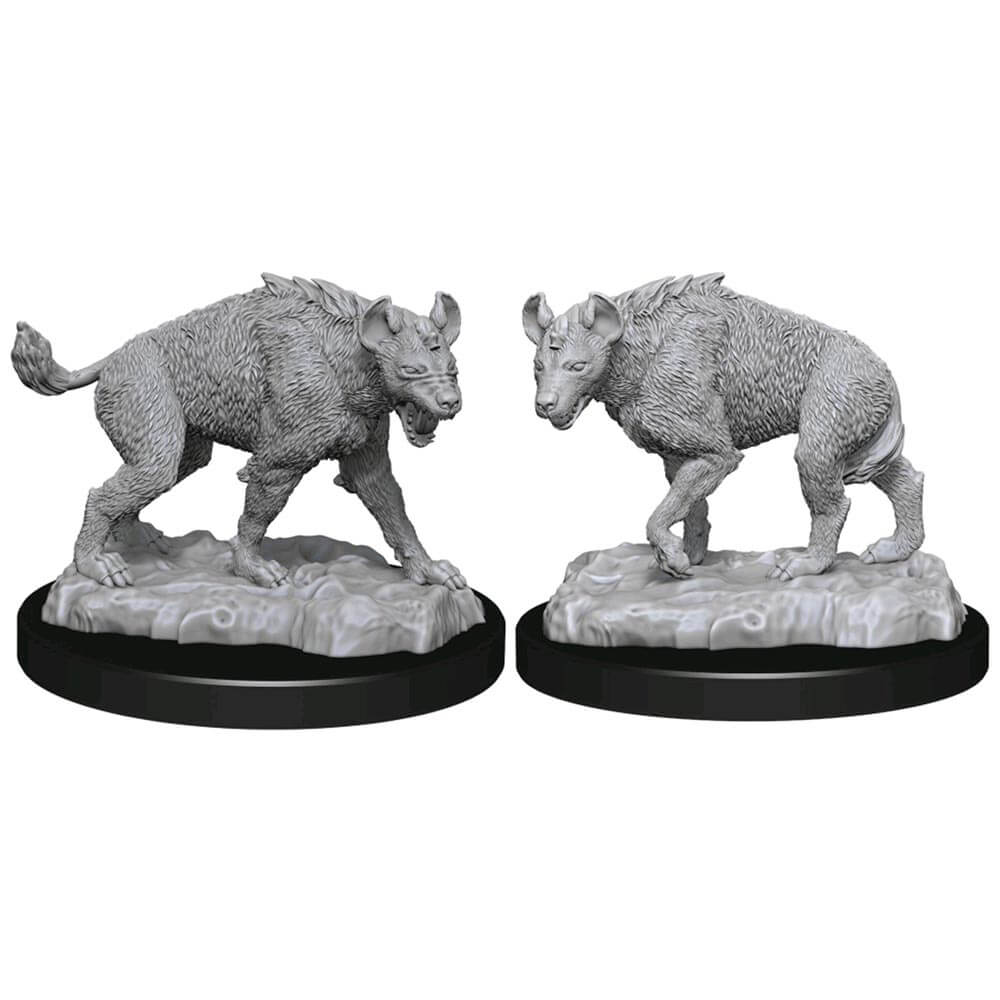 WizKids Deep Cuts Unpainted Miniatures: Hyenas