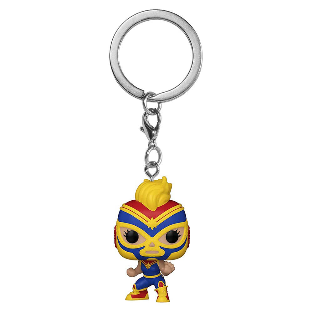 Captain Marvel Luchadore Pocket Pop! Keychain