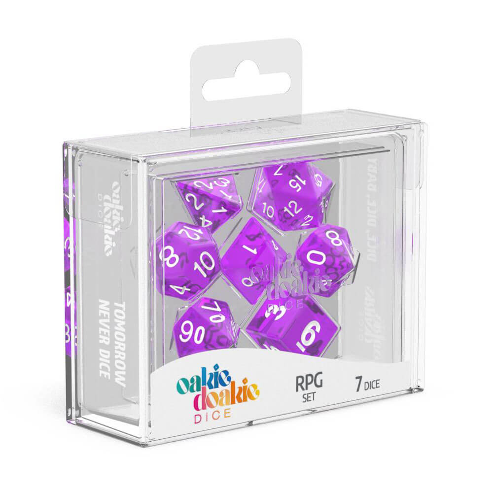 Oakie Doakie RPG Set Translucent Dice 7tlg