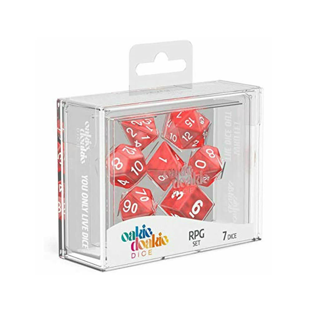 Oakie Doakie RPG Set Marble Dice 7PCS