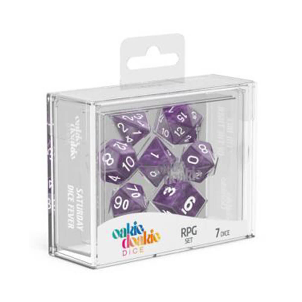 Oakie Doakie RPG Set Marble Dice 7st