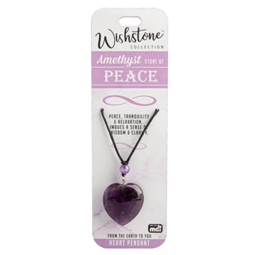 Wishstone Collection Amethist Heart Pendant