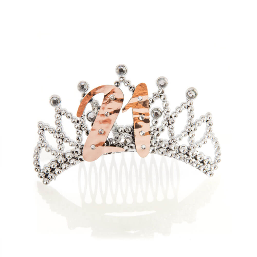 Rose guld og sølv tiara