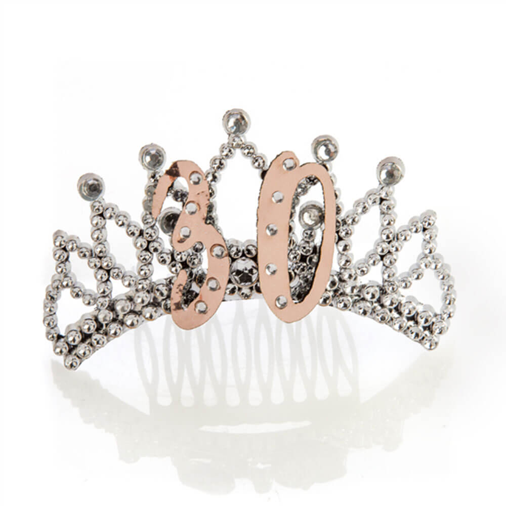 Rose guld og sølv tiara