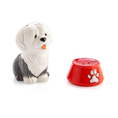 Sheepdog with Bowl Salt & Pepper Set