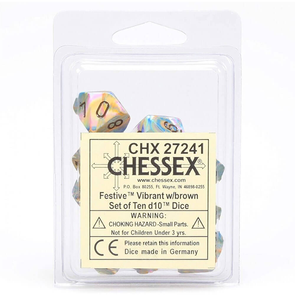 Chessex D10多面体10-Die Festiveセット