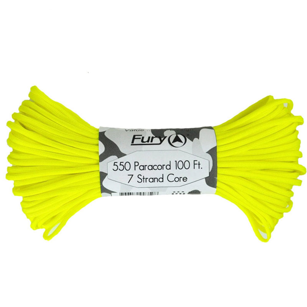 Fury Neon 7 Strand Core Paracord 550G 30m