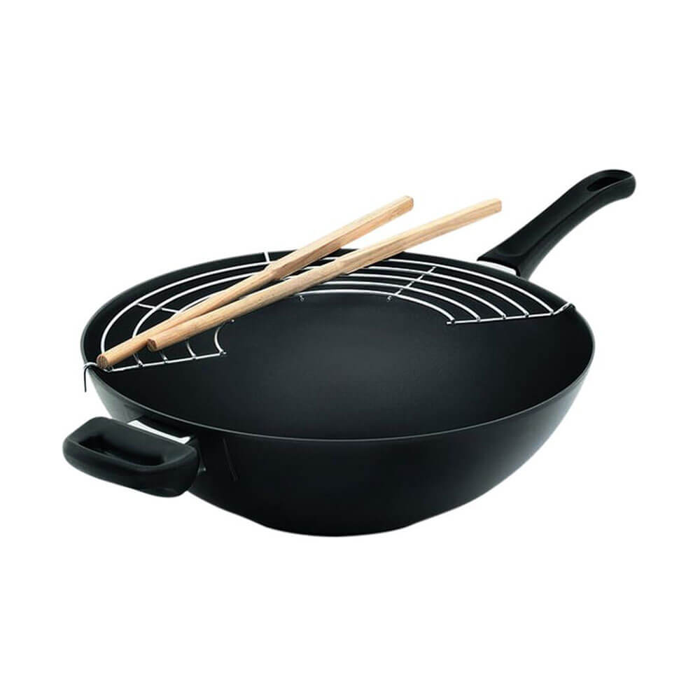 Scanpan Classic Wok with Rack and Chopsticks 36cm