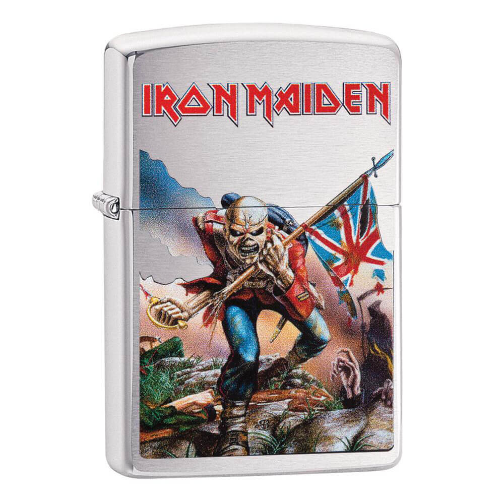 Zippo Brushed Chrome Iron Maiden Bottle Lighter