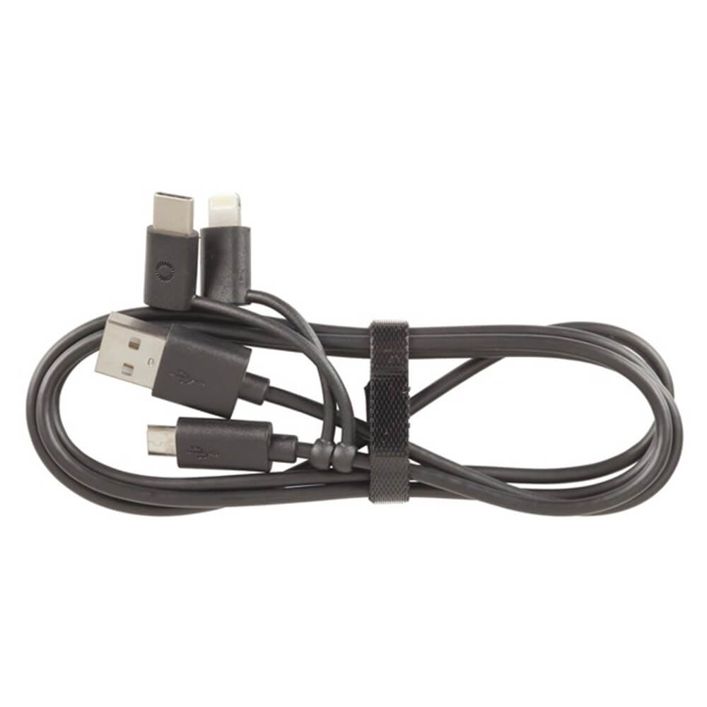 3 in 1 Lightning Micro TypeC USB Charger/Data Cable Lead (1m)