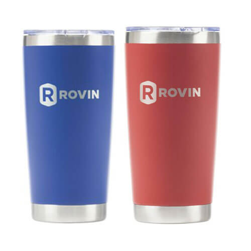 Rovin Stainless Steel Cup with Push Lid (590mL)