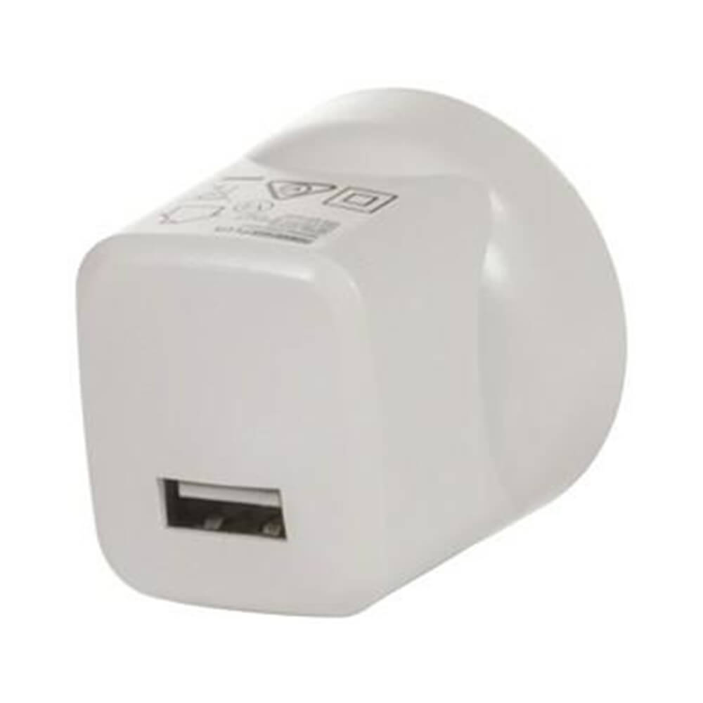 Powertech Plus Mains USB Mini Adapter 5VDC 2.1A（白）