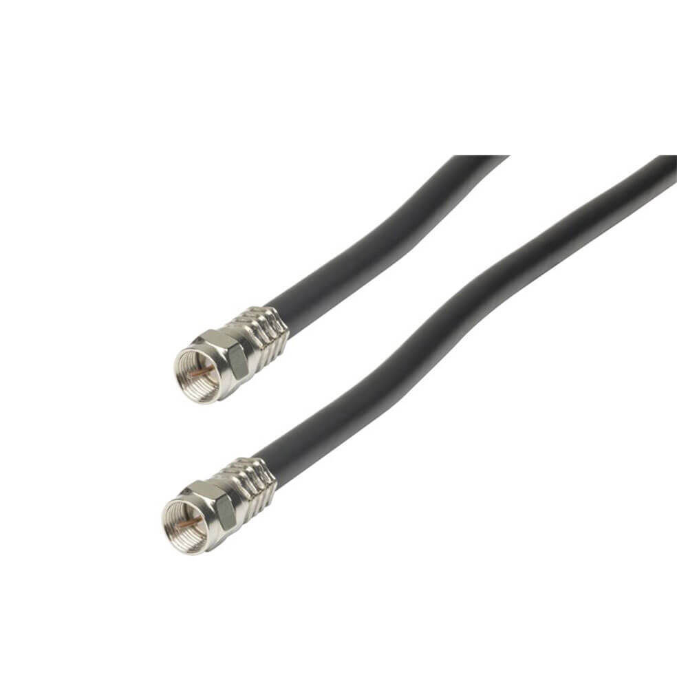 Cable de escudo quad de alta calidad RG6 (negro)