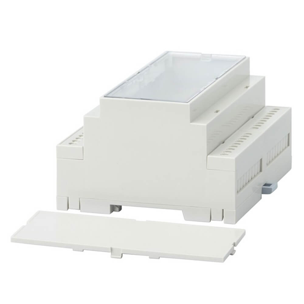 DIN Rail Enclosure with Clear Lid (6 Unit)