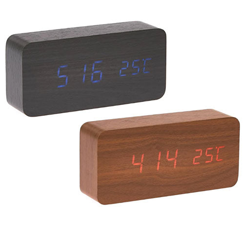 LED Cuboids Table Clock w/ Temperature Display