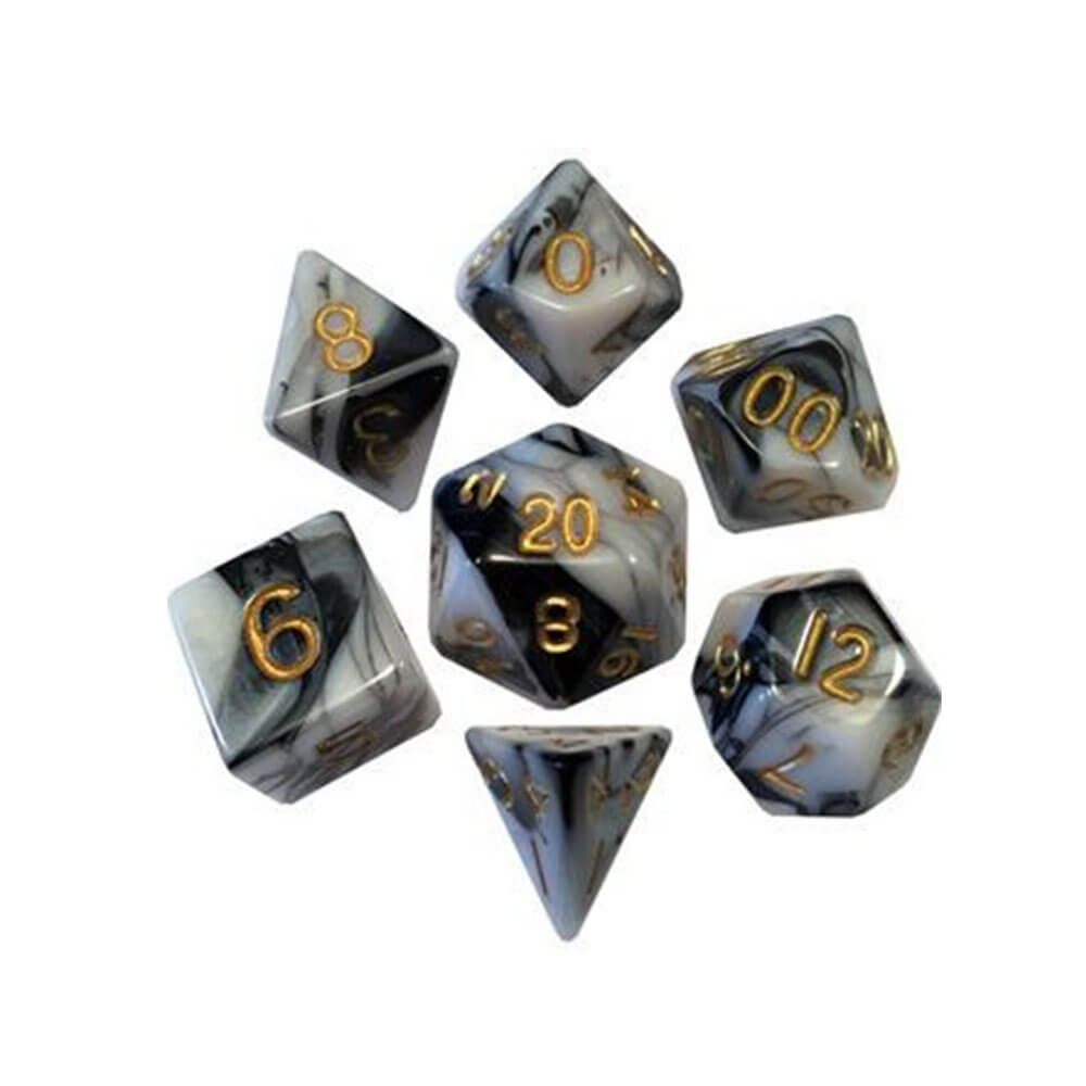 Metallic Dice Gameacrylic Dice Set Marble (Numbers)