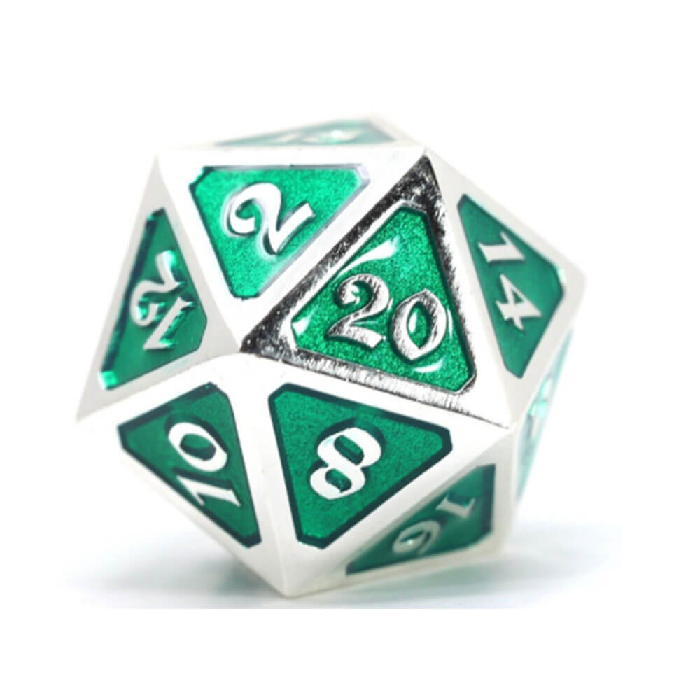 D20 Dice Metal Mythica Platinum (célibataire)