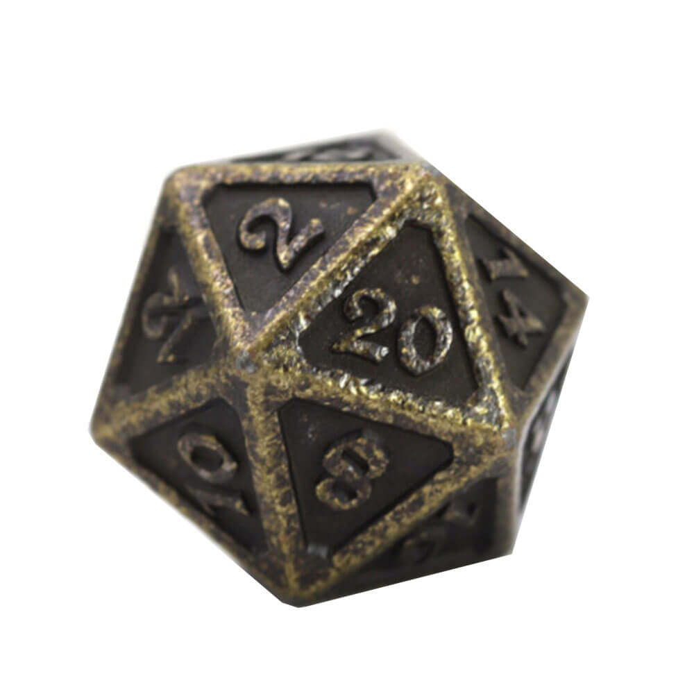 D20 dice metal mythica (single)