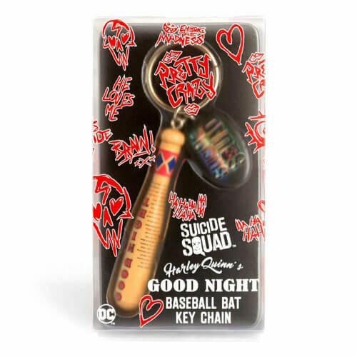 Harley Quinns Goodnight Baseball Bat Keychain