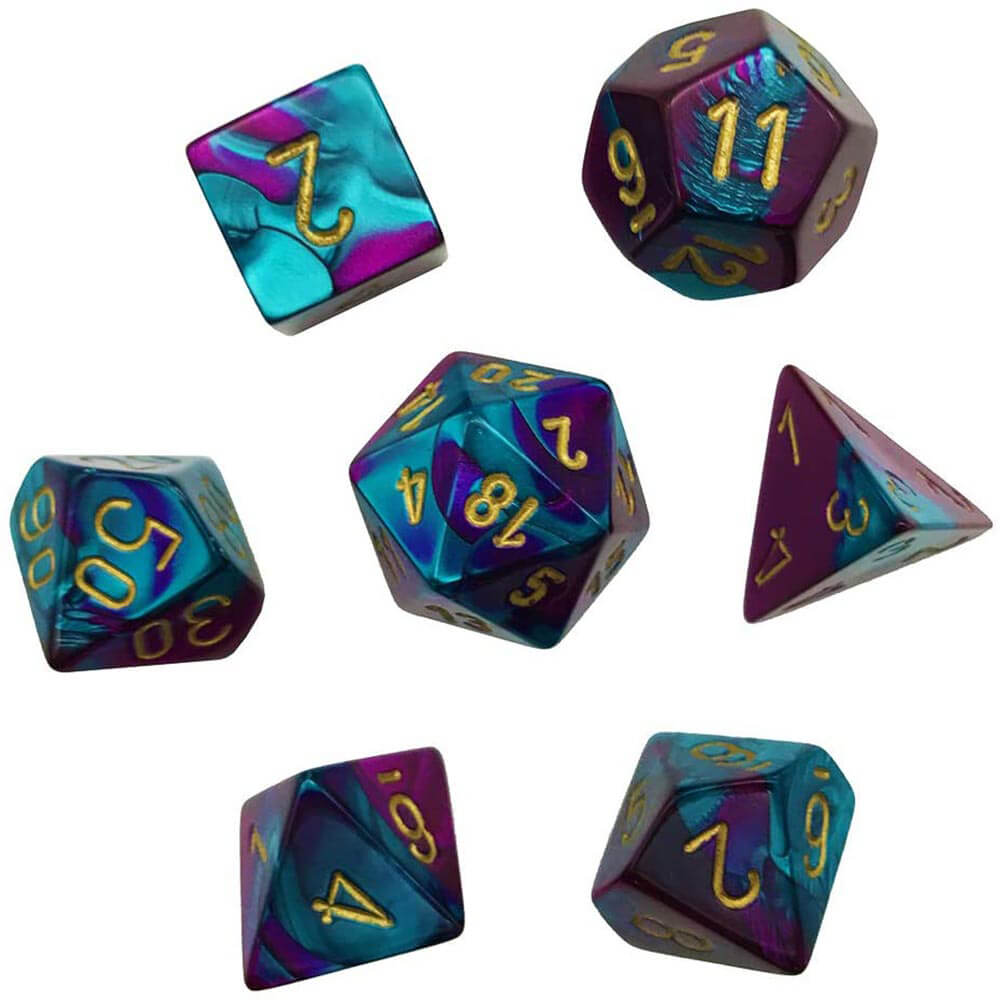 D7 Die Dice Gemini Poly (7 dados)