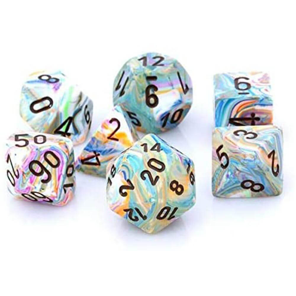 D7 Die Set Dice Festive Polyédrique (7 dés)