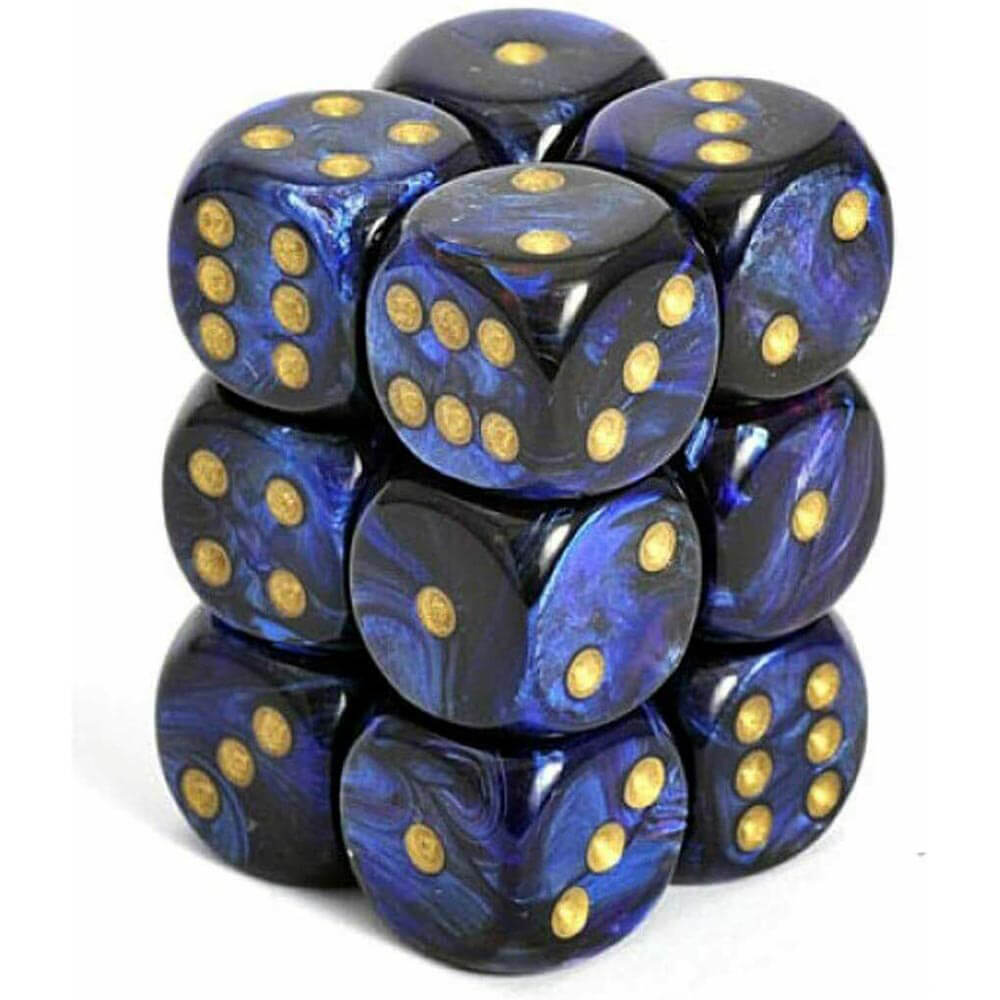 D6 DICE SCARAB 16mm (12 DICE)