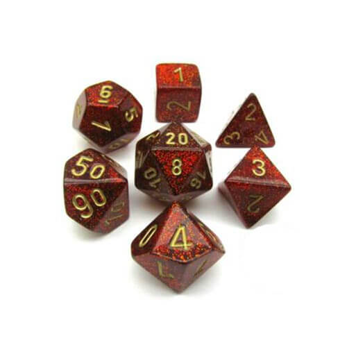 D7 Die Set Dice Glitter Polyhedral (7 Dice)