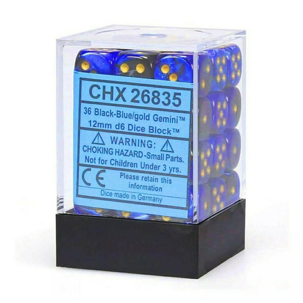 D6 DICE GEMINI 12MM (36 DICE)